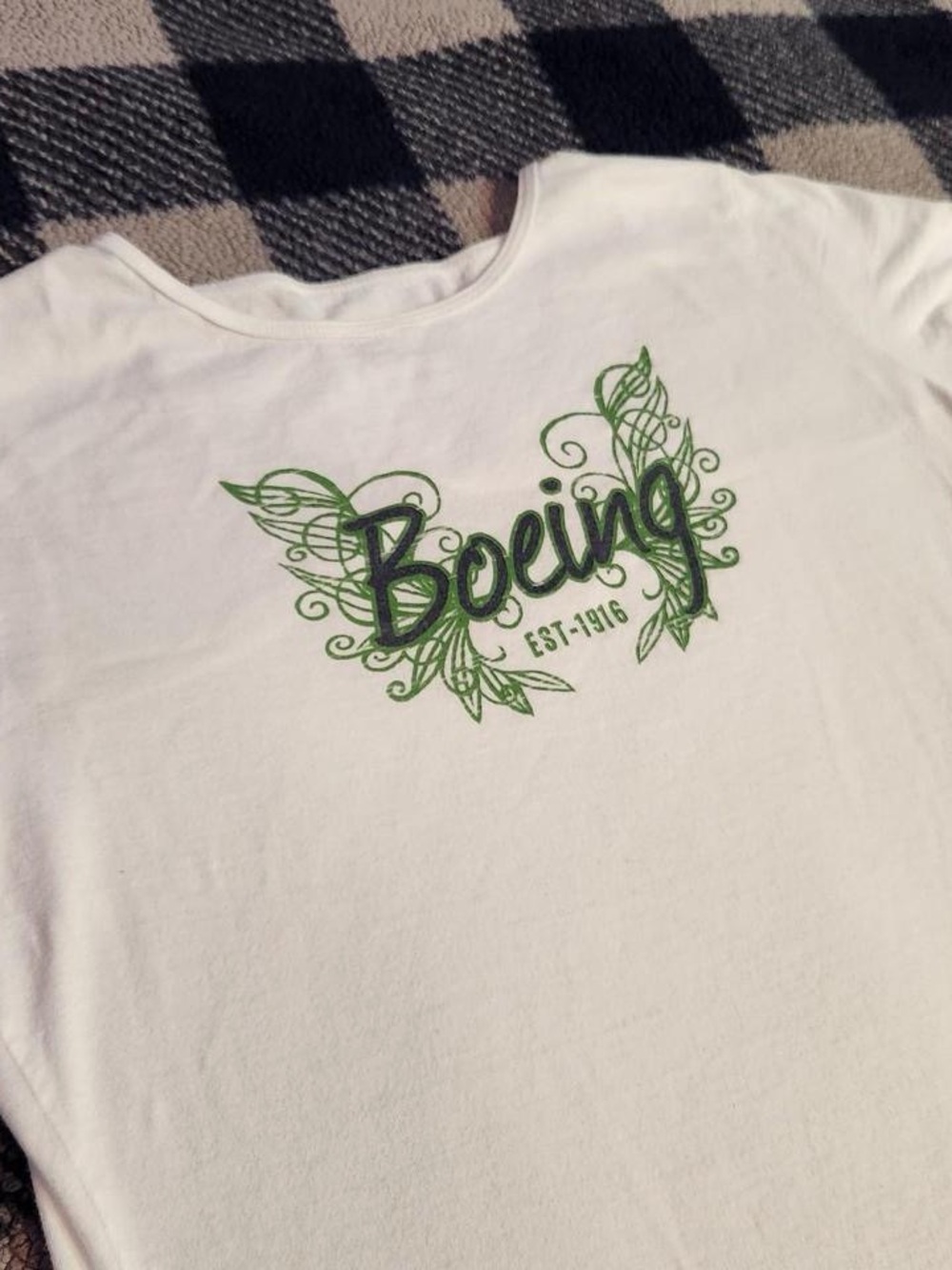 Y2k mcbling style boeing shirt